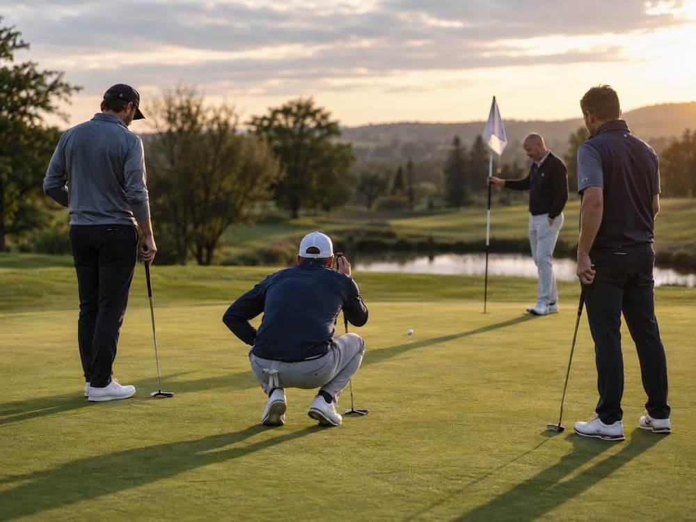 Golfers together on the green (Bury Golf Club stand-in photograph; Link Club member photography pending)